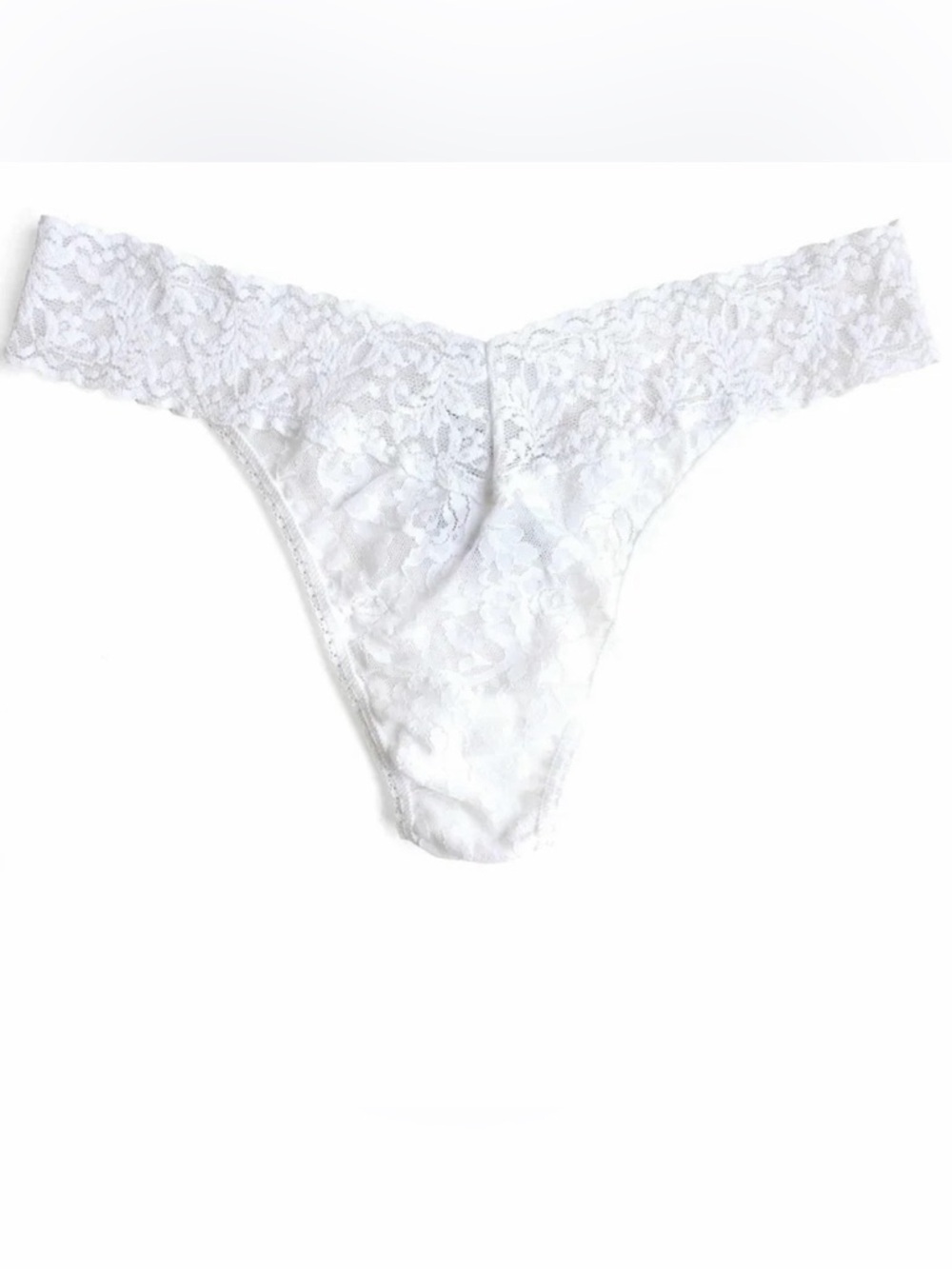 Brand New Hanky Panky Lace Original Thong in White
